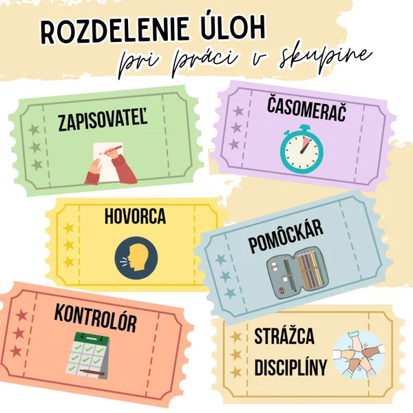 Rozdelenie úloh pri skupinovej práci 