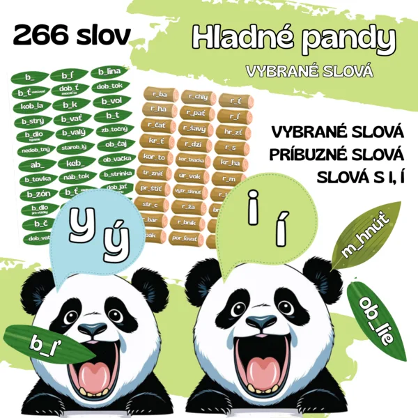 Vybrané slová: Hladné pandy 