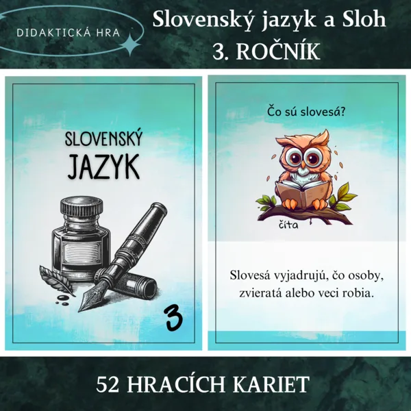 Slovenský jazyk a Sloh 3. ročník - didaktická hra