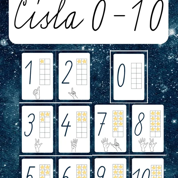Čísla vesmír 0-10