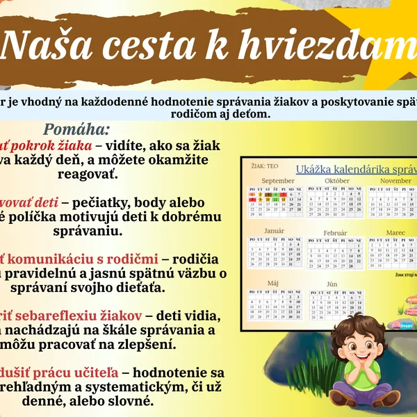 Naša cesta k hviezdam - HODNOTENIE SPRÁVANIA 2025/26 veľkosť A4 