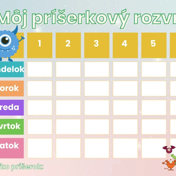 Balíček na začiatok školského roka - Príšerky