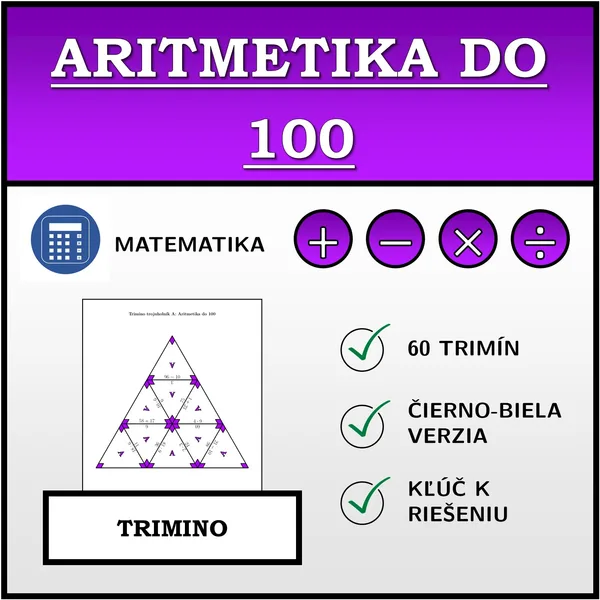 Trimino - Aritmetika do 100 | matematika