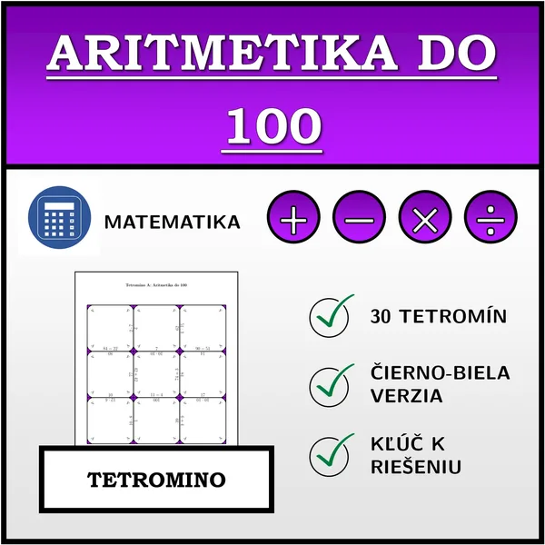 Tetromino - Aritmetika do 100 | matematika