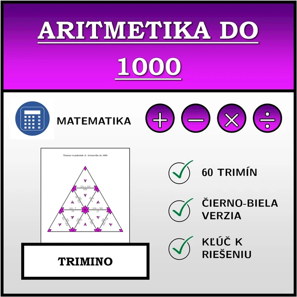 Trimino - Aritmetika do 1000 | matematika