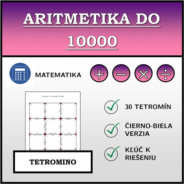 Tetromino - Aritmetika do 10000 | matematika