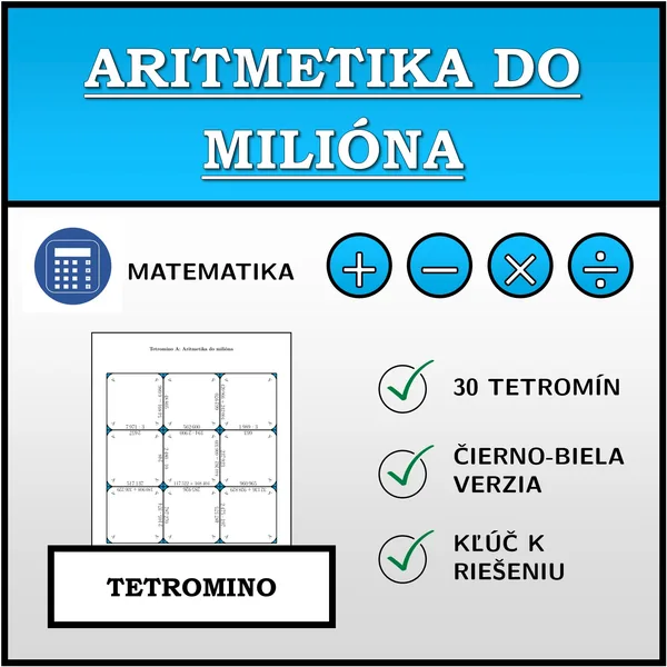 Tetromino - Aritmetika do milióna | matematika
