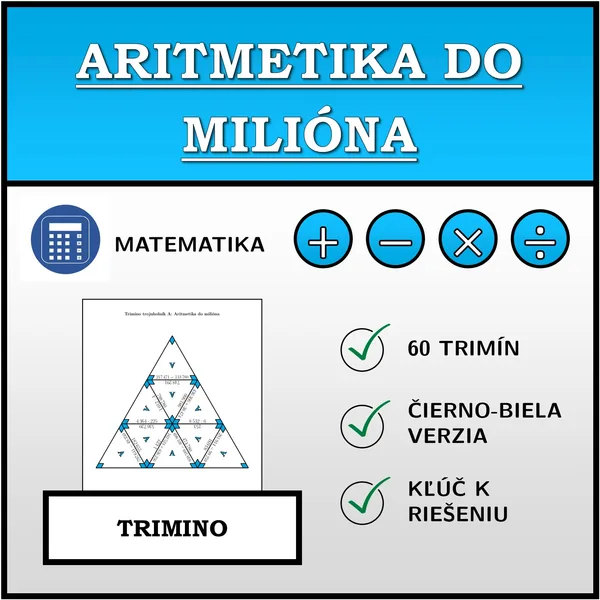 Trimino - Aritmetika do milióna | matematika