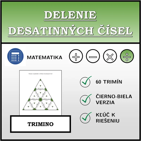 Trimino - Delenie desatinných čísel | matematika