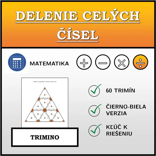 Trimino - Delenie celých čísel | matematika