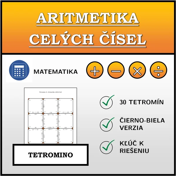 Tetromino - Aritmetika celých čísel | matematika