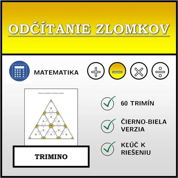 Trimino - Odčítanie zlomkov | matematika