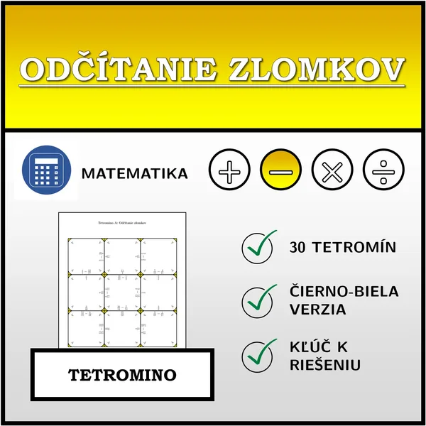 Tetromino - Odčítanie zlomkov | matematika
