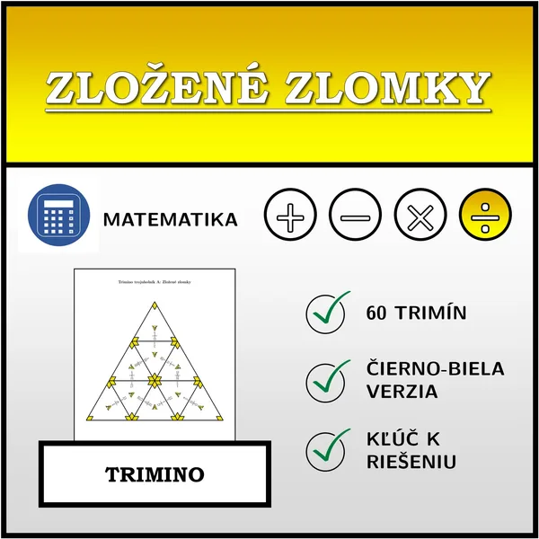 Trimino - Zložené zlomky | matematika