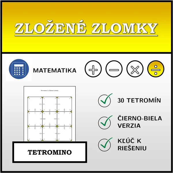Tetromino - Zložené zlomky | matematika