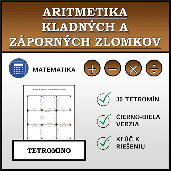 Tetromino - Aritmetika kladných a záporných zlomkov | matematika