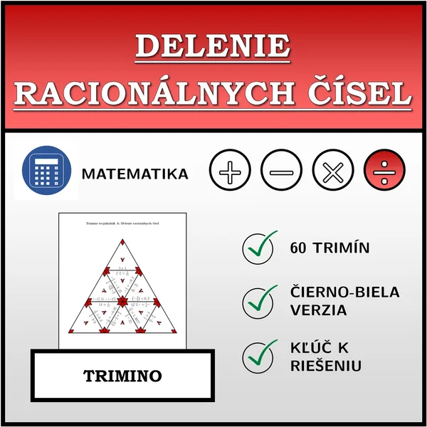 Trimino - Delenie racionálnych čísel | matematika
