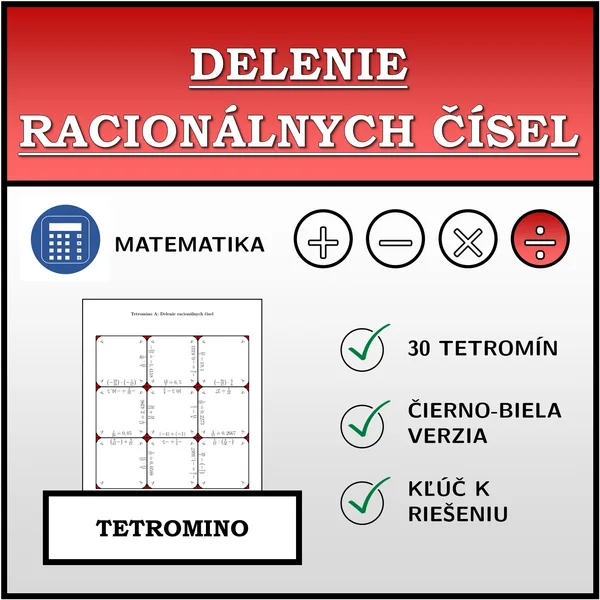 Tetromino - Delenie racionálnych čísel | matematika