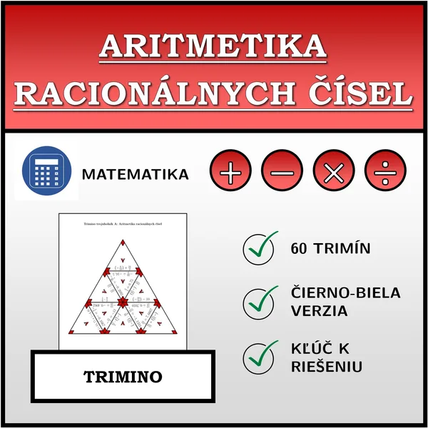 Trimino - Aritmetika racionálnych čísel | matematika