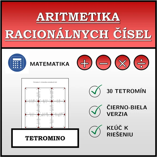 Tetromino - Aritmetika racionálnych čísel | matematika