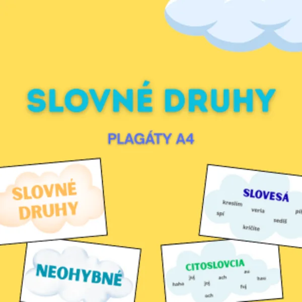 Slovné druhy - plagáty
