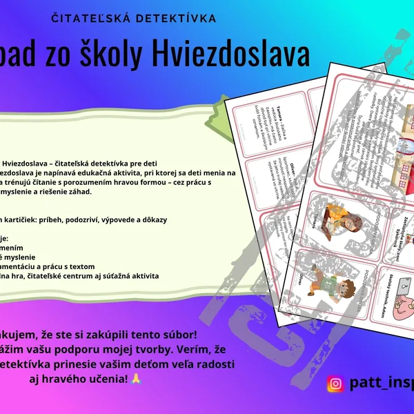 Čitateľská detektívka - Prípad zo školy Hviezdoslava