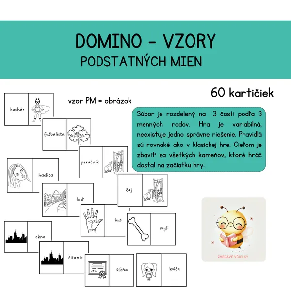 DOMINO - vzory podstatných mien 