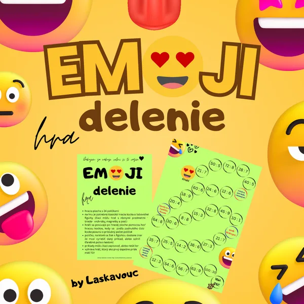Emoji delenie - hra.