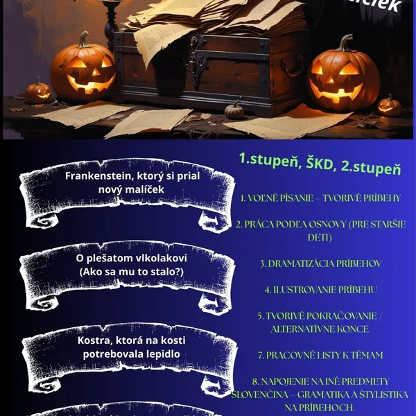 Halloweenske tvorivé písanie