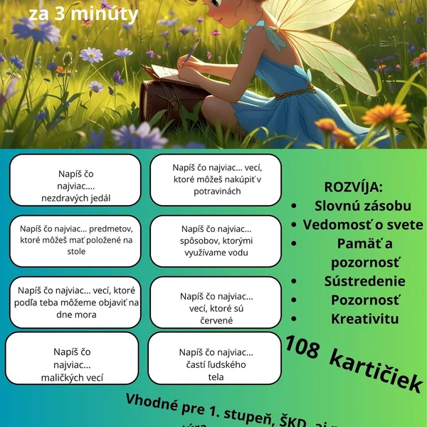 Napíš čo najviac slov za 3 minúty