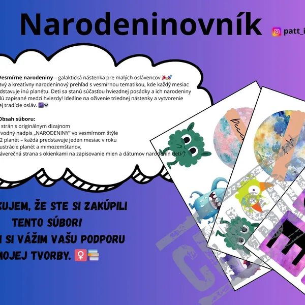 Narodeninovník- Vesmírna tématika