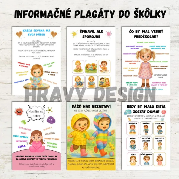 informační plakáty do školky - informácie pre rodičov
