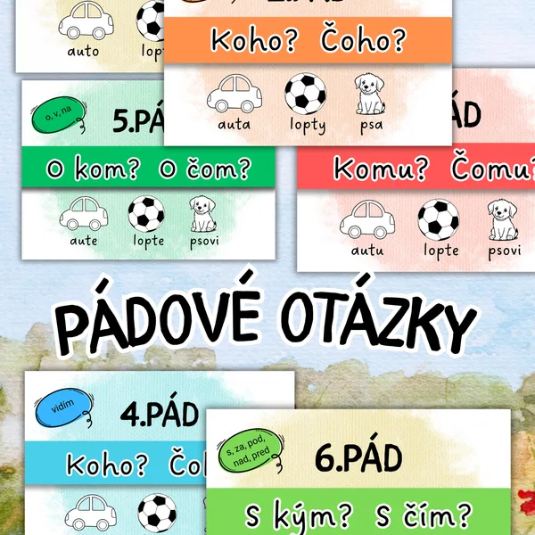 PÁDOVÉ OTÁZKY pre 3. - 4.ročník
