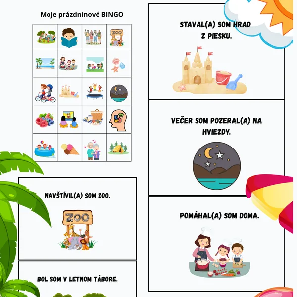 Prázdninové BINGO