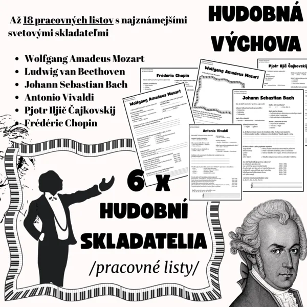 Hudobní skladatelia (pracovné listy)