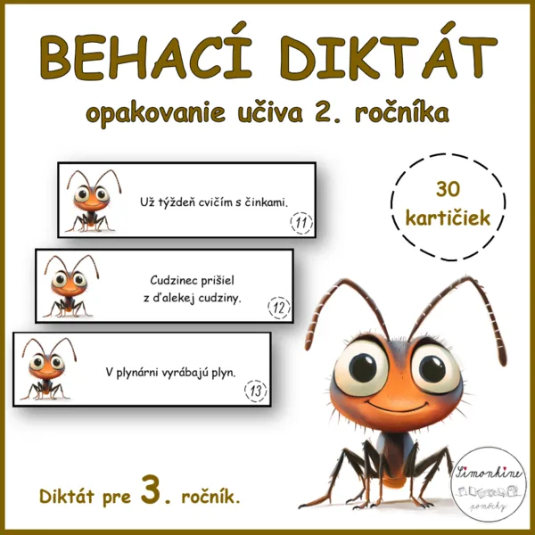 Behací diktát - opakovanie učiva 2. ročníka