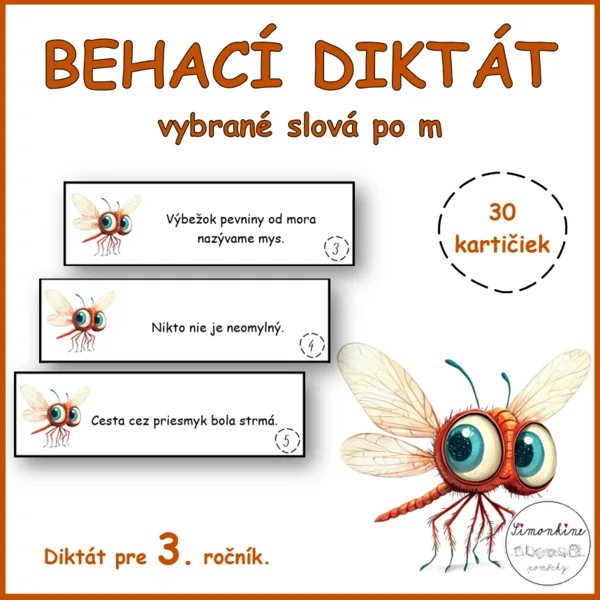 Behací diktát - vybrané slová po m