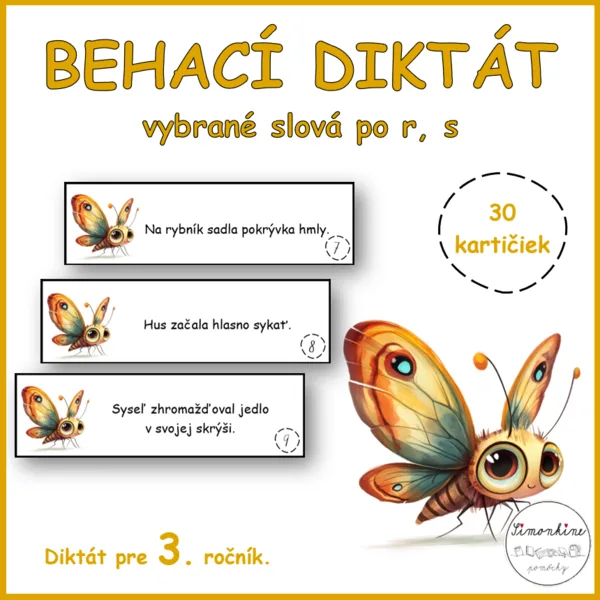Behací diktát - vybrané slová po r, s