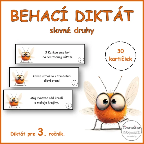 Behací diktát - slovné druhy