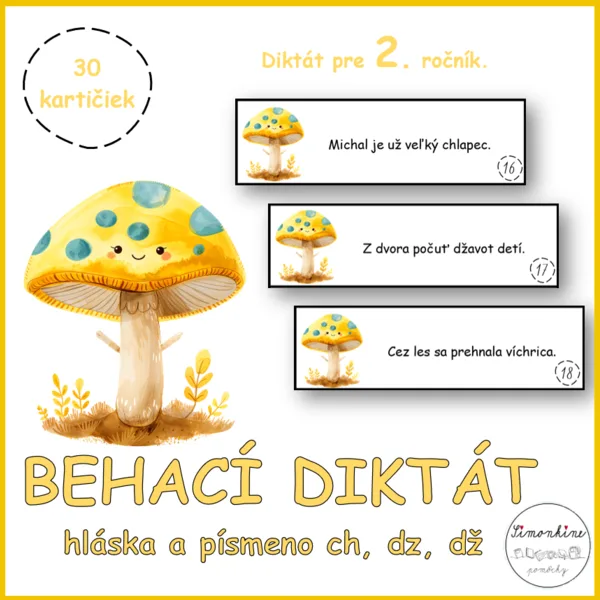 Behací diktát - hláska a písmeno ch, dz, dž