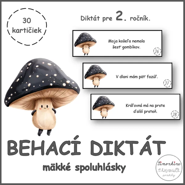 Behací diktát - mäkké spoluhlásky