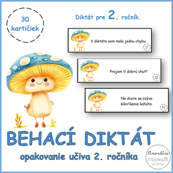 Behací diktát - opakovanie učiva 2. ročníka