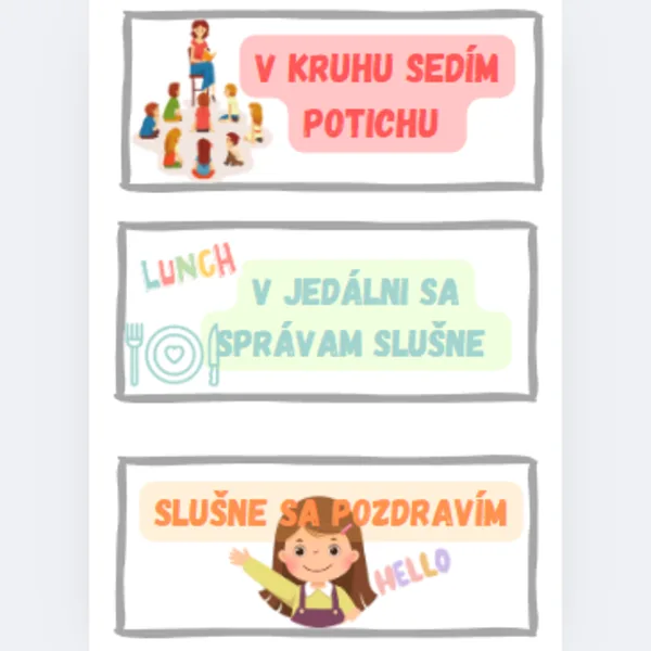 Triedne pravidlá – dekorácia a pomocník pre triedu ✨