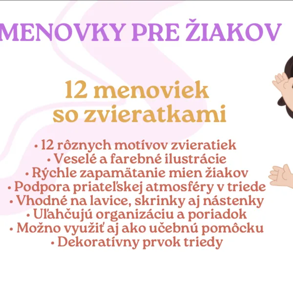 12 menoviek pre žiakov