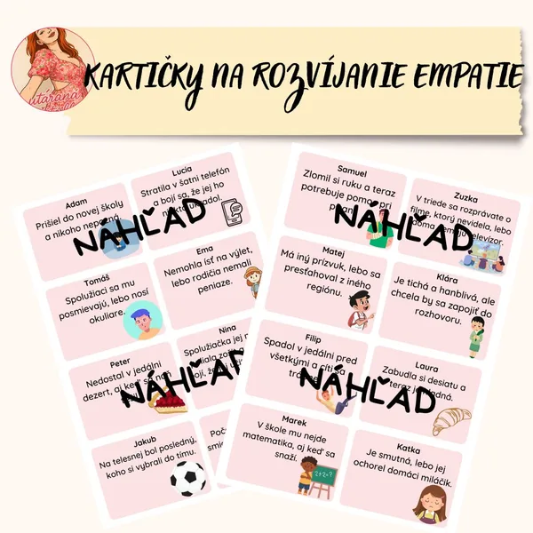 Kartičky na rozvíjanie empatie