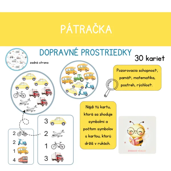 Pátračka DOPRAVNÉ PROSTRIEDKY 
