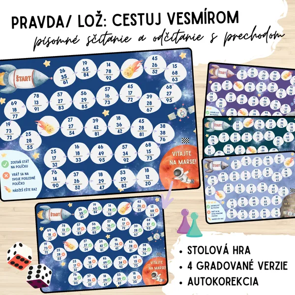 Písomné sčítanie a odčítanie do 100: Pravda/ lož 