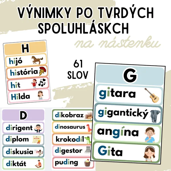 Výnimky po tvrdých spoluhláskach 