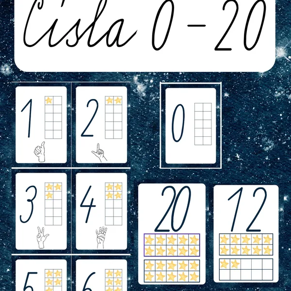 Čísla 0-20 Vesmír