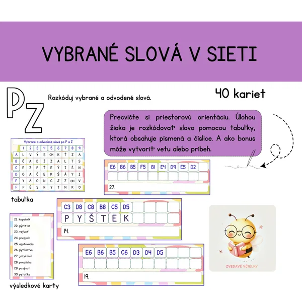 Vybrané slová v sieti - P, Z 